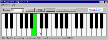 Click to view Ringophone.com ringtones composer 20.0 screenshot